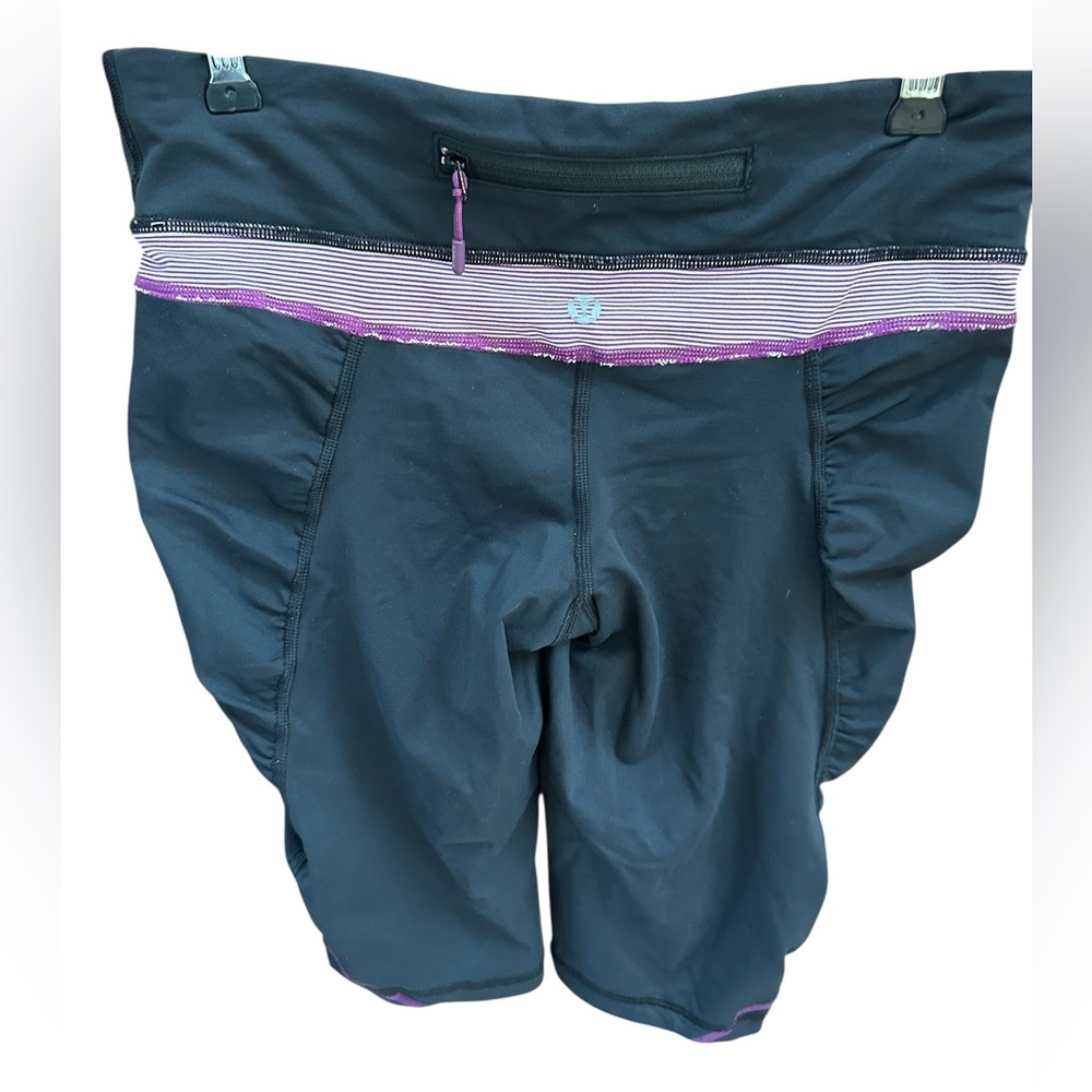 Lululemon Athletica Biker Shorts Black Purple Size 6